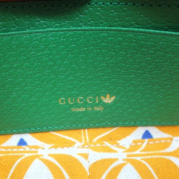 Gucci x Adidas Web Strap Mini Crossbody Flap Bag Green Leather NEW - Picture 12 of 13